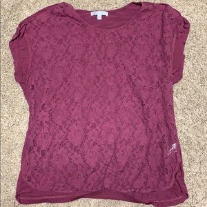 Lace maroon top